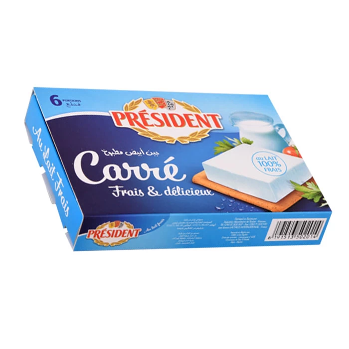Fromage Frais Carré PRESIDENT 6 Portions جبن طازج مربع 6 قطع بريزيدان Courses en ligne Gabes Tunisie supermarché en ligne Gabes Tunisie vente en ligne Gabes Grand Tuni