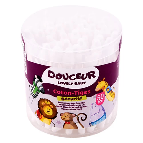Coton tige bébé DOUCEUR LOVELY BABY 50 pièces عيدان قطنية ناعمة للأطفال لوفلي بايبي 50 قطعة supermarché épicerie vente en ligne livraison alimentation produits soins hygiène bébé Gabes Grand 