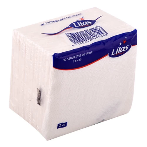 Serviettes de table LILAS 23x23 cm 1 pli 90 pièces مناديل للطاولة ليلاس 23×23 سم طبقة واحدة 90 قطعة supermarché épicerie vente courses en ligne livraison produits papier Serviettes de table l