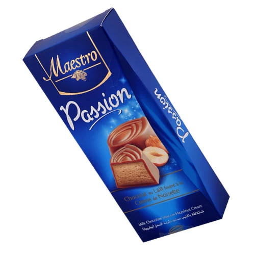 Chocolat Noisette PASSION MAESTRO 6 pièces شكلاطة بالبندق باسيون مايسترو 6 قطع courses en ligne Gabes Tunisie supermarché en ligne épicerie vente livraison Chocolat Noisette PASSI