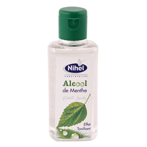 Alcool de Menthe NIHEL 80Ml كحول النعناع نهال 80 مل courses en ligne Gabes Tunisie supermarché vente epicerie en ligne livraison articles hygiène bébé Alcool de Menthe Gabes Grand