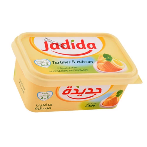 Margarine JADIDA Nature 400Gr مرغرين طبيعية جديدة 400 غرام supermarché vente en ligne livraison alimentation produits alimentaires Margarine JADIDA prix Gabes Tunisie