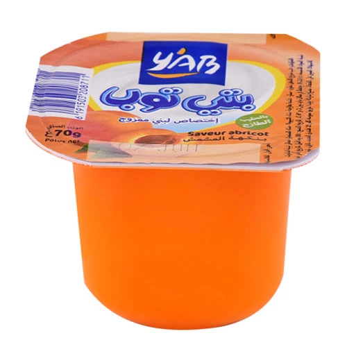 Yaourt Brassé Abricot YAB 70Gr ياغرت مخفوق مشمش 70 غرام ياب courses en ligne Gabes Tunisie supermarché vente en ligne livraison à domicile Yaourt yab Gabes Tunisie