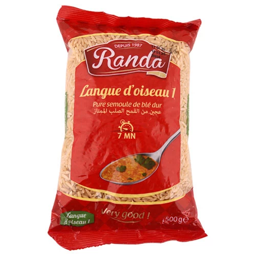 Pâte Langue d'oiseau N°1 RANDA 500Gr شربة لسان عصفور رقم 1 500 غرام رندة Courses en ligne Gabes Tunisie supermarché en ligne Gabes Tunisie vente en ligne Gabes Grand T