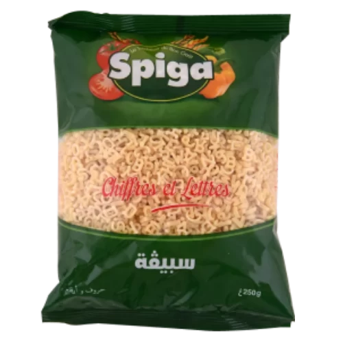Pâtes chorba Chiffres et Lettres SPIGA شربة أرقام وحروف سبيقة  livraison courses en ligne gabes supermarché vente en ligne produits alimentaires livraison pâtes Gabes Tunisie