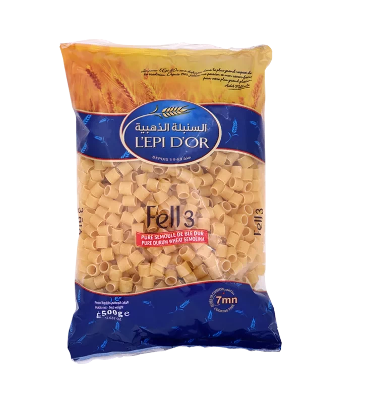 livraison livreur Pâte fell N°3 500Gr L'EPI D'OR مقرونة فل رقم3 500 غرام السنبلة الذهبية