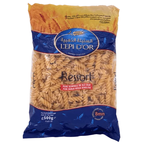 livraison Pâte ressort 500Gr L’EPI D’OR مقرونة روسور 500غرام السنبلة الذهبية