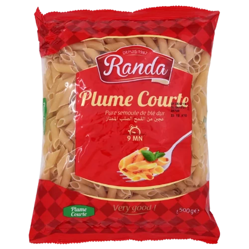 livraison Pâte plume courte 500Gr RANDA مقرونة بلومة قصيرة 500غرام رندة livraison gabes