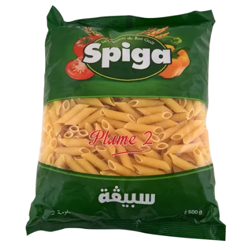 livraison Pâte plume 500Gr N2 SPIGA مقرونة بلومة رقم2 500غرام سبيقة livraison gabes