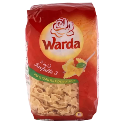 livraison Pâte farfalle 500Gr N°3 LA ROSE BLANCHE مقرونة قرابط رقم3 500غرام الوردة البيضاء livraison gabes