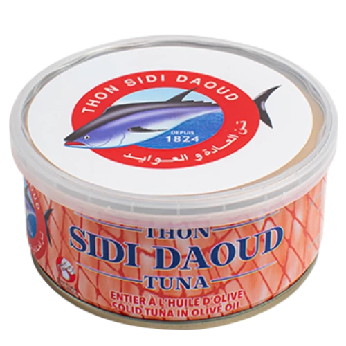 livraison Thon entier à l'huile d'olive 60Gr SIDI DAOUD تن كامل زيت زيتون 60غ سيدي داود épicerie en ligne gabes supermarché en ligne gabès tunisie