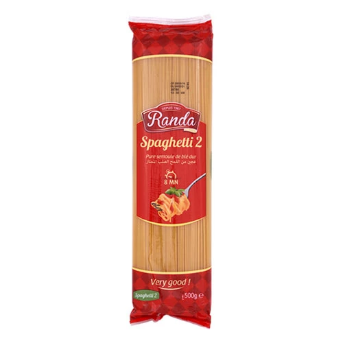 livraison Spaghetti RANDA 500Gr N°2 مقرونة سباقيتي 500 غرام رقم 2 رندة courses en ligne Gabes Tunisie supermarché vente en ligne livraison à domicile alimentation Spaghetti RANDA Gabes