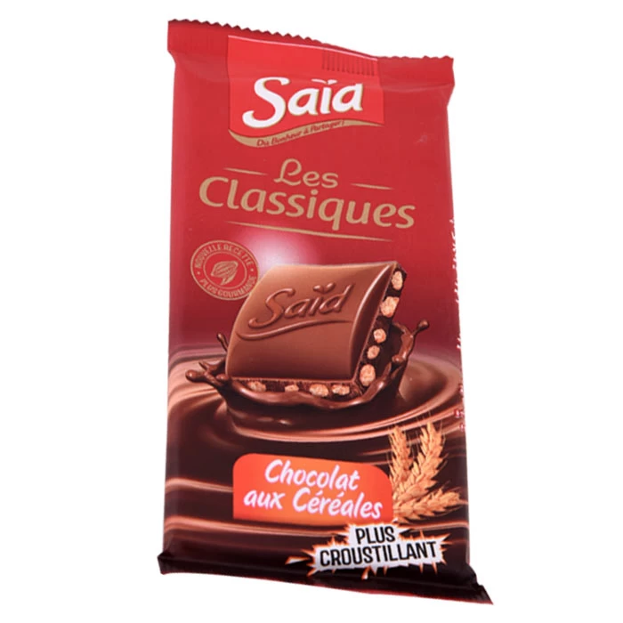 Chocolat aux céréales SAID 75Gr شكلاطة بالحبوب سعيد 75غ Courses en ligne Gabes Tunisie supermarché en ligne Gabes Tunisie vente en ligne Gabes Tunisie livr