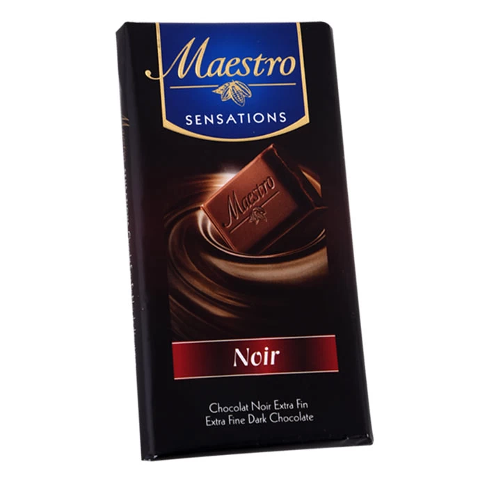 Chocolat noir Extra Fin MAESTRO 90Gr شكلاطة كحلة مايسترو  90غ Courses en ligne Gabes Tunisie supermarché en ligne Gabes Tunisie vente en ligne Gabes Tunisi
