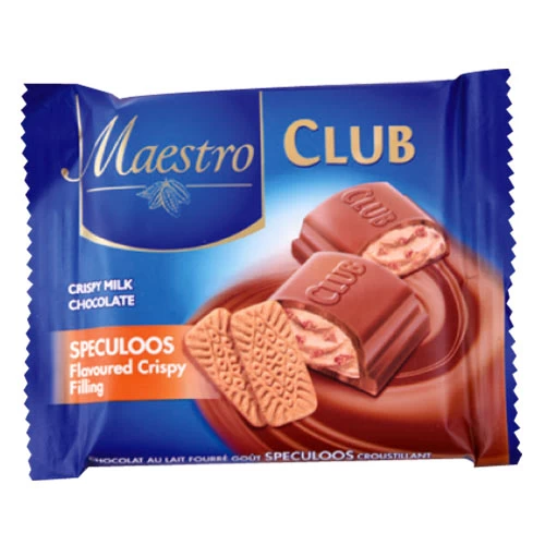 Chocolat MAESTRO CLUB Speculoos 45Gr شكلاطة كلوب مايسترو سبيكيلوس 45غ Courses en ligne Gabes Tunisie supermarché en ligne Gabes Tunisie vente en ligne Gabes Grand Tuni