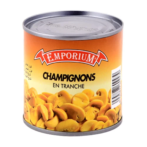 Champignons en Tranche EMPORIUM 184Gr شرائح الفطر امبوريوم 184 جرام supermarché vente en ligne livraison alimentation produits alimentaires conserves légumes Champignons euporium Gabes Grand 
