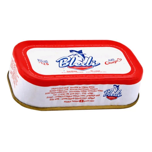 Sardine Sauce Tomate BLEDI 125Gr سردينة صلصة الطماطم بلادي 125 جرام supermarché vente en ligne livraison produits alimentaires conserves sardine Gabes Tunisie