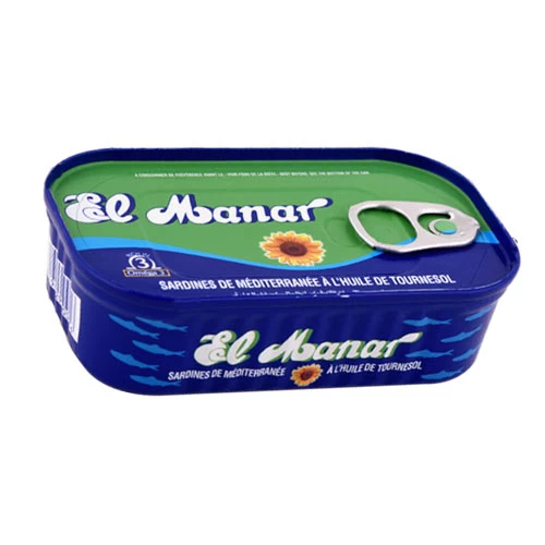 Sardine EL MANAR Huile de Tournesol 125Gr سردينة زيت عباد الشمس المنار 125 جرام supermarché vente en ligne livraison produits alimentaires conserves sardine Gabes Tunisie