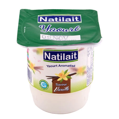 Yaourt aromatisé Vanille NATILAIT 110Gr ياغرت بنكهة الفانيليا ناتيلي 110 جرام supermarché vente en ligne livraison alimentation laitiers yaourt NATILAIT Gabes Tunisie
