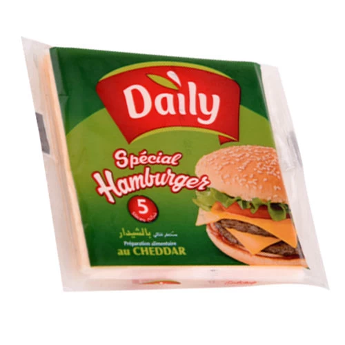 Préparation alimentaire en slice Au cheddar DAILY 5 tranches مستحضر غذائي شرائح مع جبنة الشيدر دايلي 5 شرائح courses en ligne Gabes Tunisie supermarché vente epicerie en ligne che