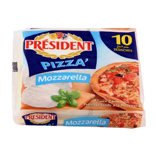Fromage slice pizza PRESIDENT 10 tranches جبن شرائح بيتزا بريزيدن 10 شرائح courses en ligne Gabes Tunisie supermarché vente epicerie en ligne Fromage slice pizza PRESIDENT Gabes G