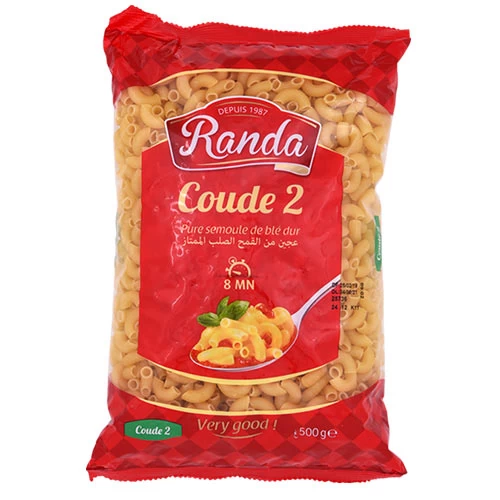Pâtes Coude RANDA 500Gr N°2 مقرونة فل رقم 2 500 غرام رندة Courses en ligne Gabes Tunisie supermarché en ligne Gabes Tunisie vente en ligne Gabes Tunisie li