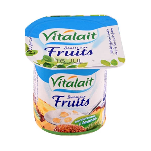 Spécialité Laitière aux fruits Ananas VITALAIT 100Gr ممزوج أناناس 100 غرام فيتالي Courses en ligne Gabes Tunisie supermarché en ligne Gabes Tunisie vente en ligne Gabe