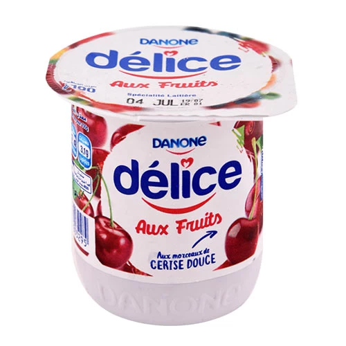 Yaourt aux Fruits Cerise DELICE DANONE 100Gr ياغرت فاكهة الكرز 100 غرام ديليس دانون Courses en ligne Gabes Tunisie supermarché en ligne Gabes Tunisie vente en ligne Ga