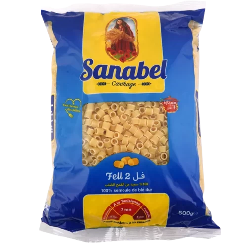 Pâte fell N°2 500Gr SANABEL CARTHAGE مقرونة فل رقم2 500 غرام سنابل قرطاج