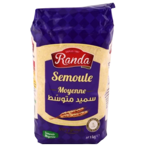 livraison Semoule moyenne pasteurisée 1kg RANDA سميد متوسط 1كغ رندة livraison gabes
