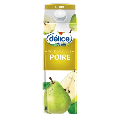 Livraison à domicile Jus Délice de fruits boisson au jus poire 1L عصير دليس الغلال إجاص 1لتر livraison épicerie jus gabes